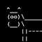 fortune | cowsay displays random quotes in a talking cloud of an ASCII cow