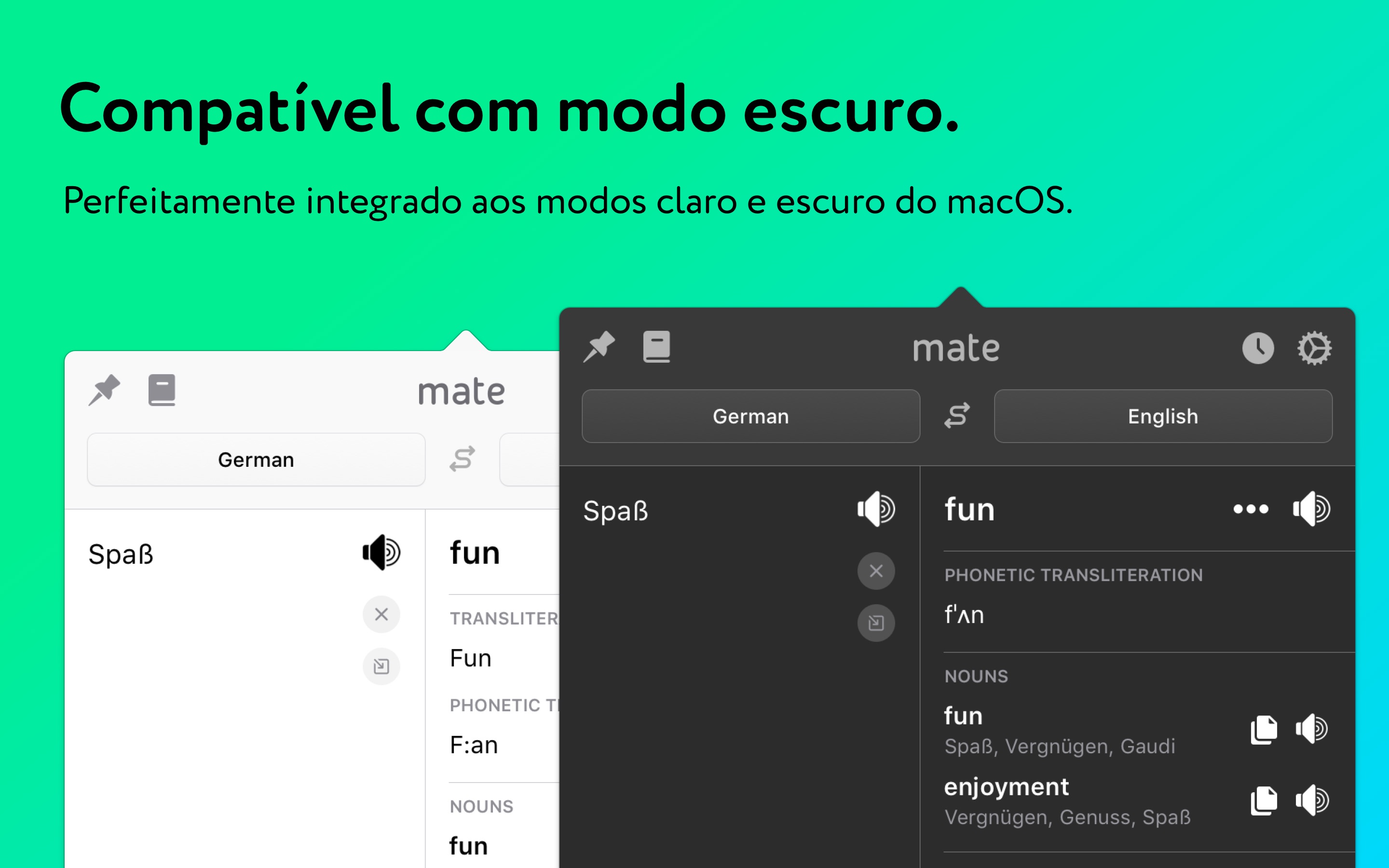 Screenshot do app Tradutor por Mate