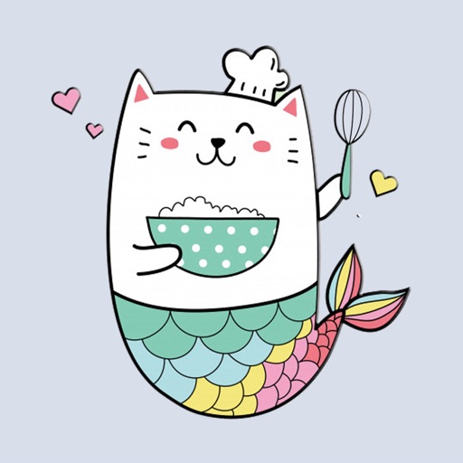 Unicorn Mermaid Cat Stickers icon