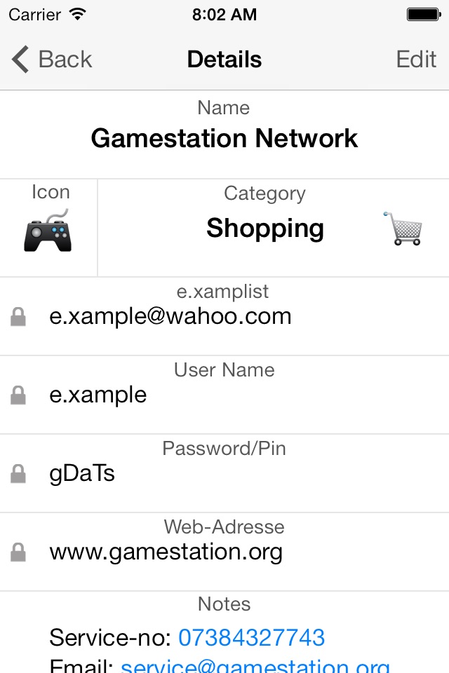 Passwords & Pins screenshot 3