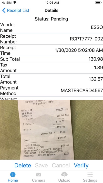 EZreceipt