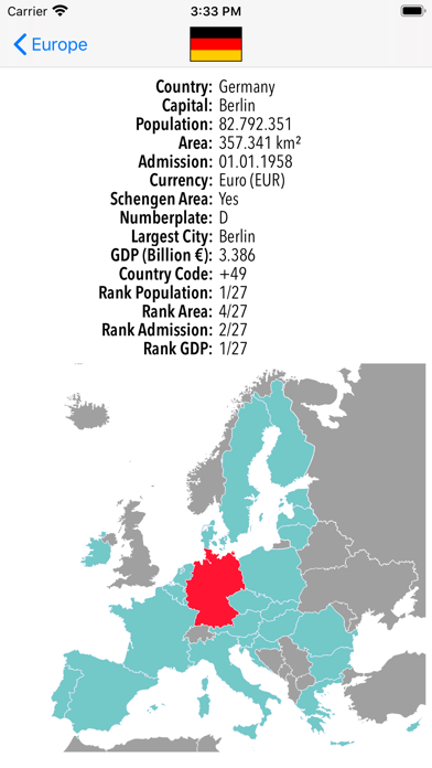 Europe Quiz Maps Flags Infos screenshot 2