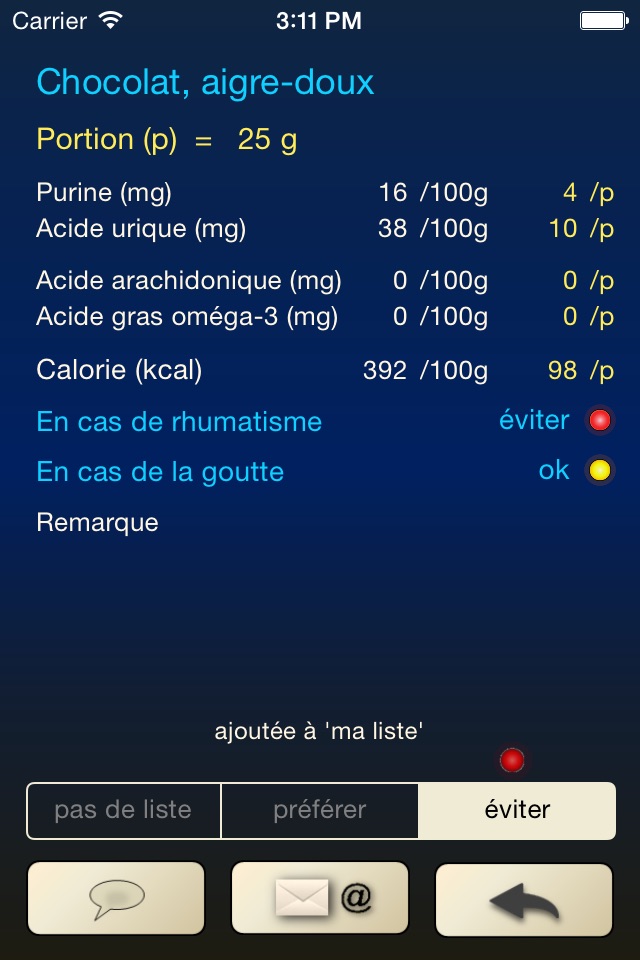 Purine-kcal-Rheumatism screenshot 2