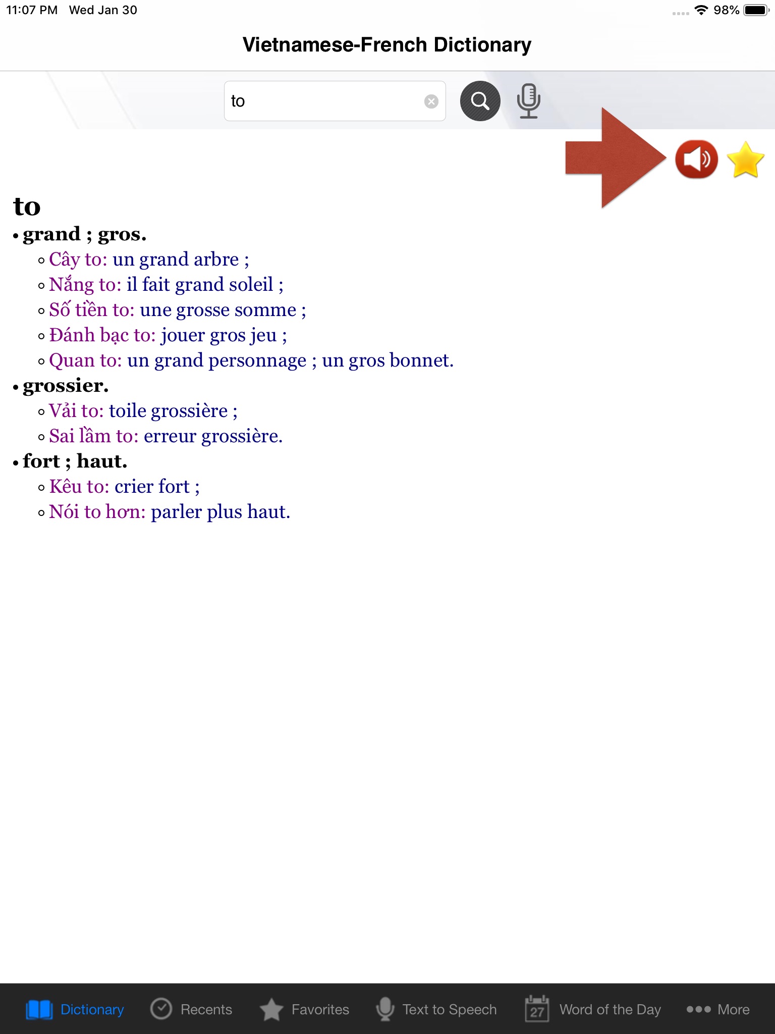 Vietnamese-French Dictionary screenshot 2