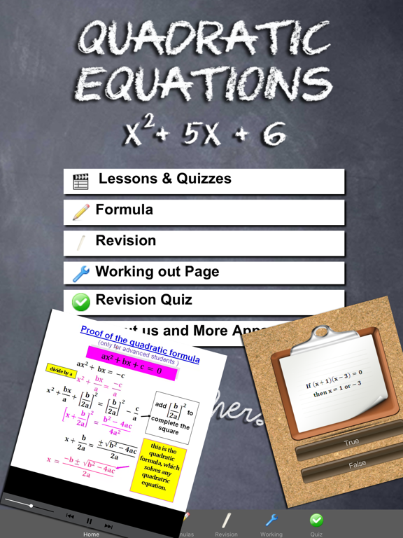 Screenshot #4 pour Quadratic Equations Maths