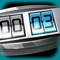 Ultramodern countdown timer with futuristic design and demonstrative functionality