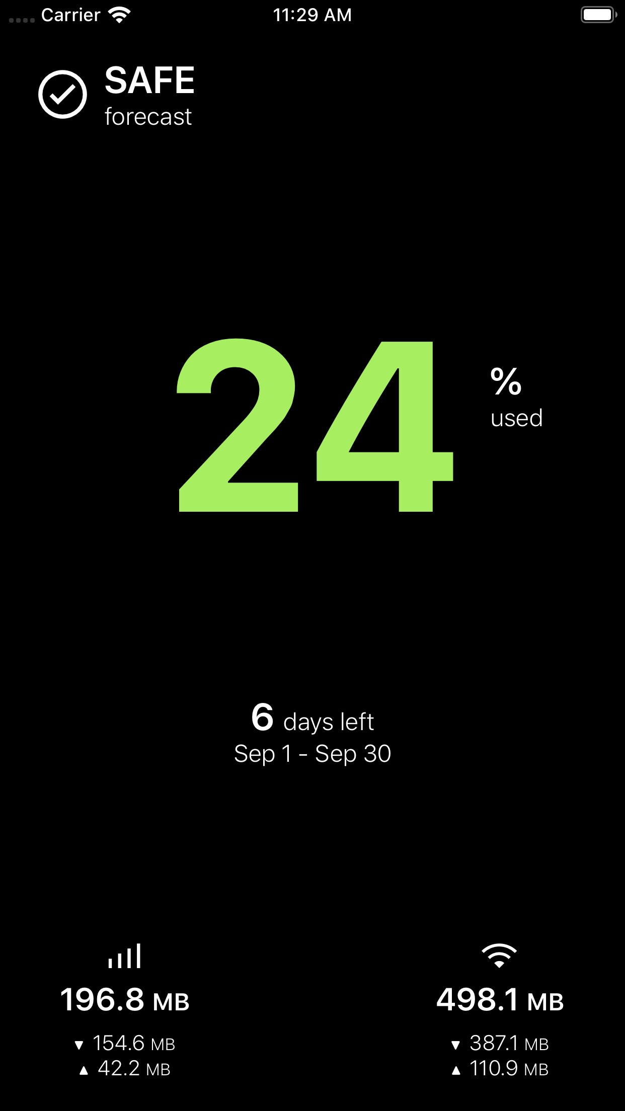 Screenshot do app DataMan - Data Usage Widget