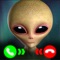 The ultimate Alien Prank Call app featuring phone calls and text messages from multiple aliens