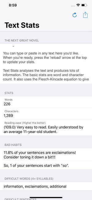 Text Stats