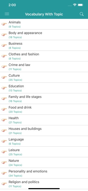 English Vocabulary Topics Pro(圖1)-速報App