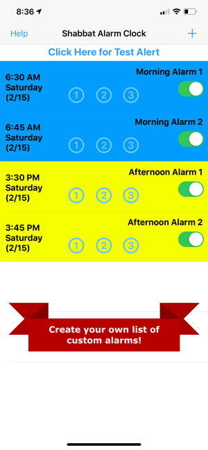 Shabbat Alarm Clock