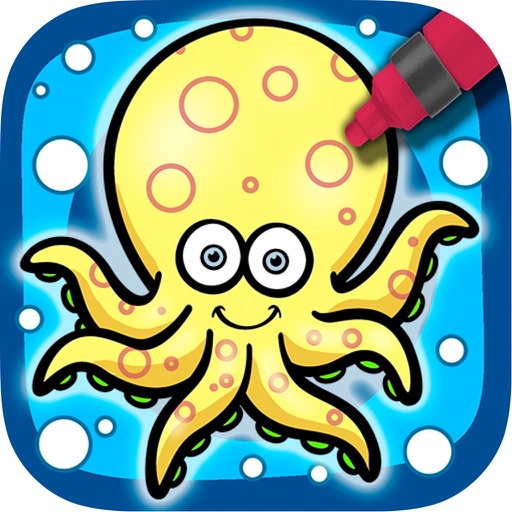 Sea Animal Coloring Book Game iOS App