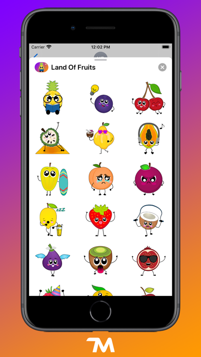 Land Of Fruits Stickers screenshot 2