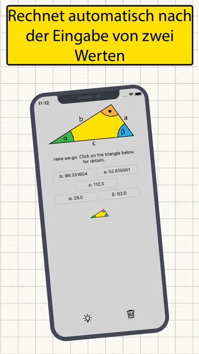 Rechtwinkliges Dreieck RechnerScreenshot von 3