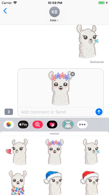 Llama Stickers & Emojis