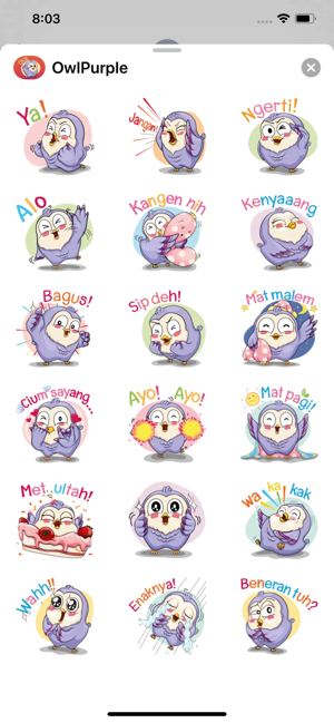 Sticker OwlPurple - fc(圖3)-速報App