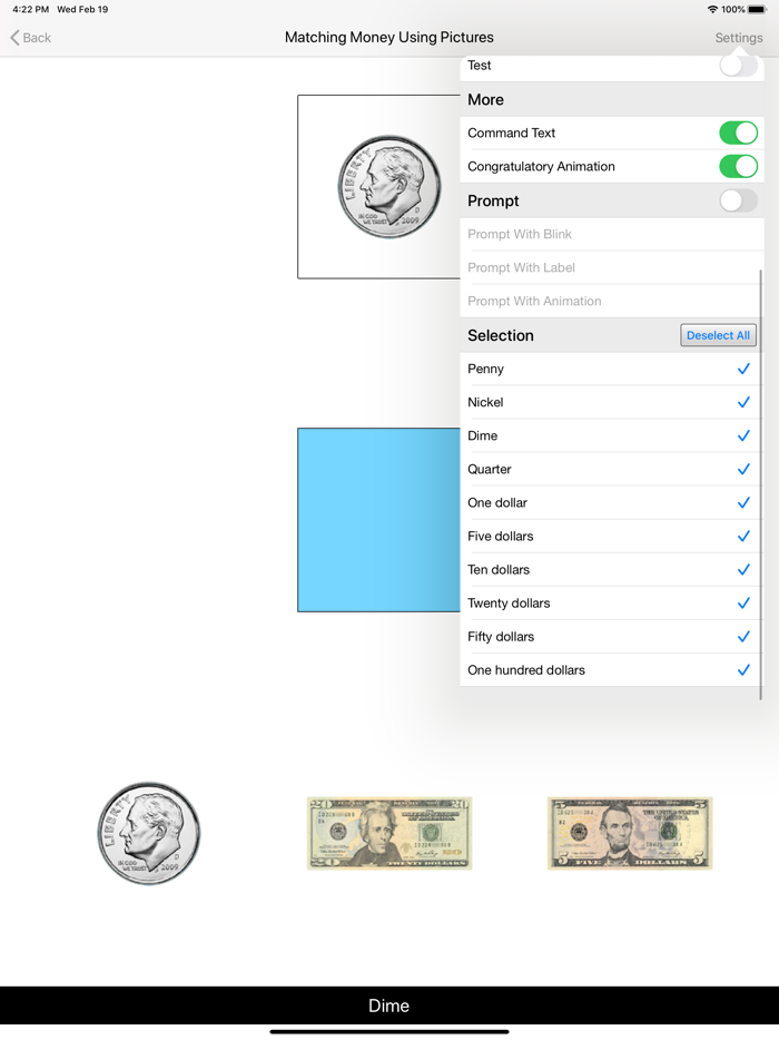 Matching Money Using Pics US