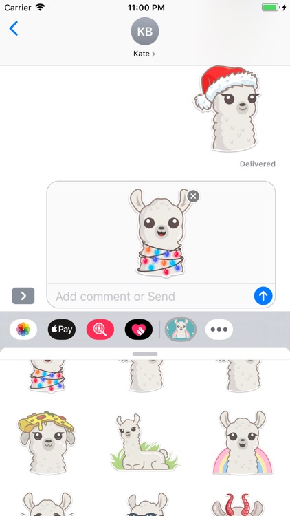 Llama Stickers & Emojis