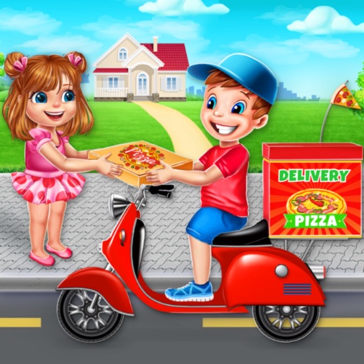 Pizza Delivery Boy Baking Game Icon
