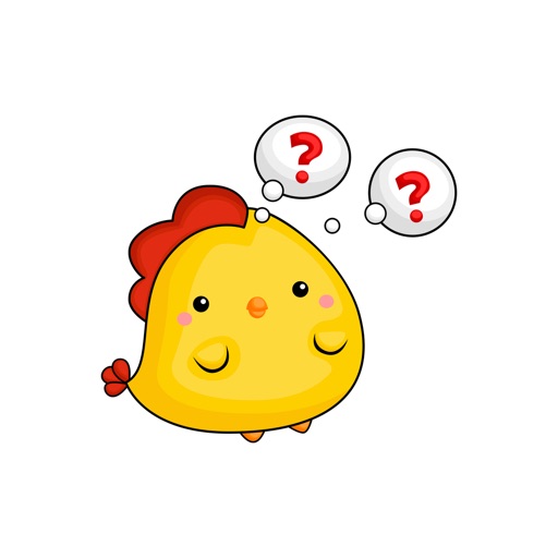 Cute stickers of chicken Icon