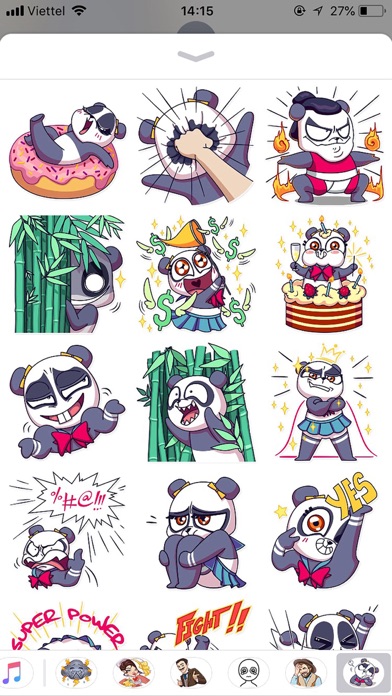 Cute Panda Pun Funny Stickers screenshot 2