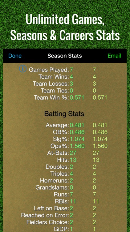 Baseball Stats Tracker Touch screenshot-2