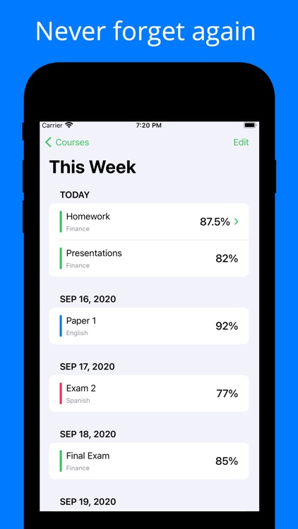 Grade Control: Homework App