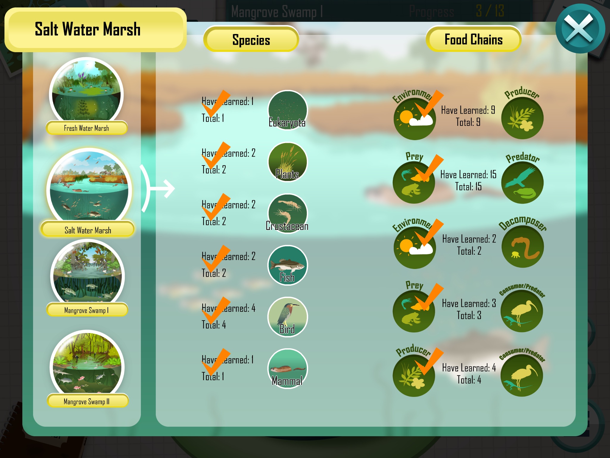 iBiome-Wetland: School Edition screenshot 2