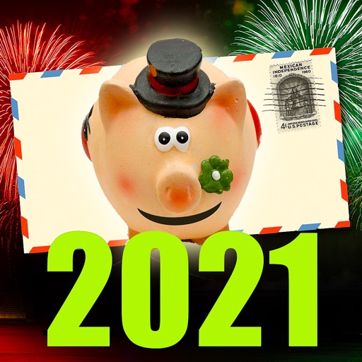 2021 Happy New Year Greetings Icon