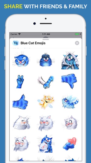 Blue Cat Emojis(圖5)-速報App