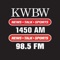 KWBW 1450 AM is a radio station licensed to Hutchinson, Kansas, United States which serves the Reno County area