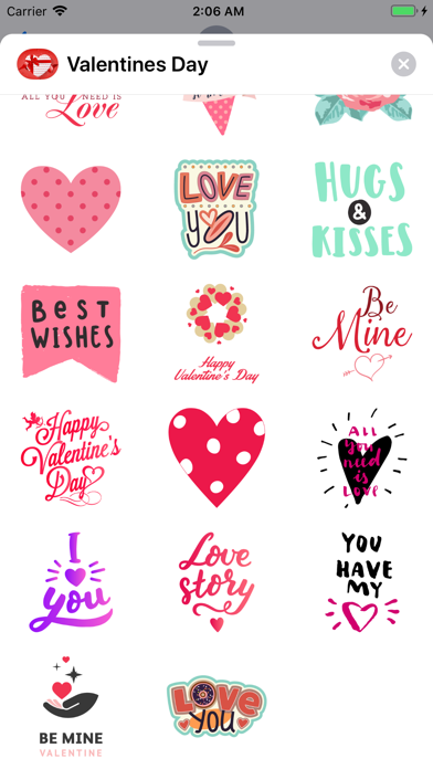 Valentines Day Text Stickers screenshot 4