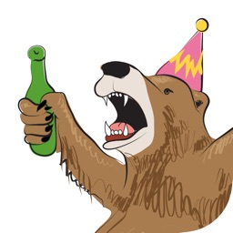 Party Bear Stickers