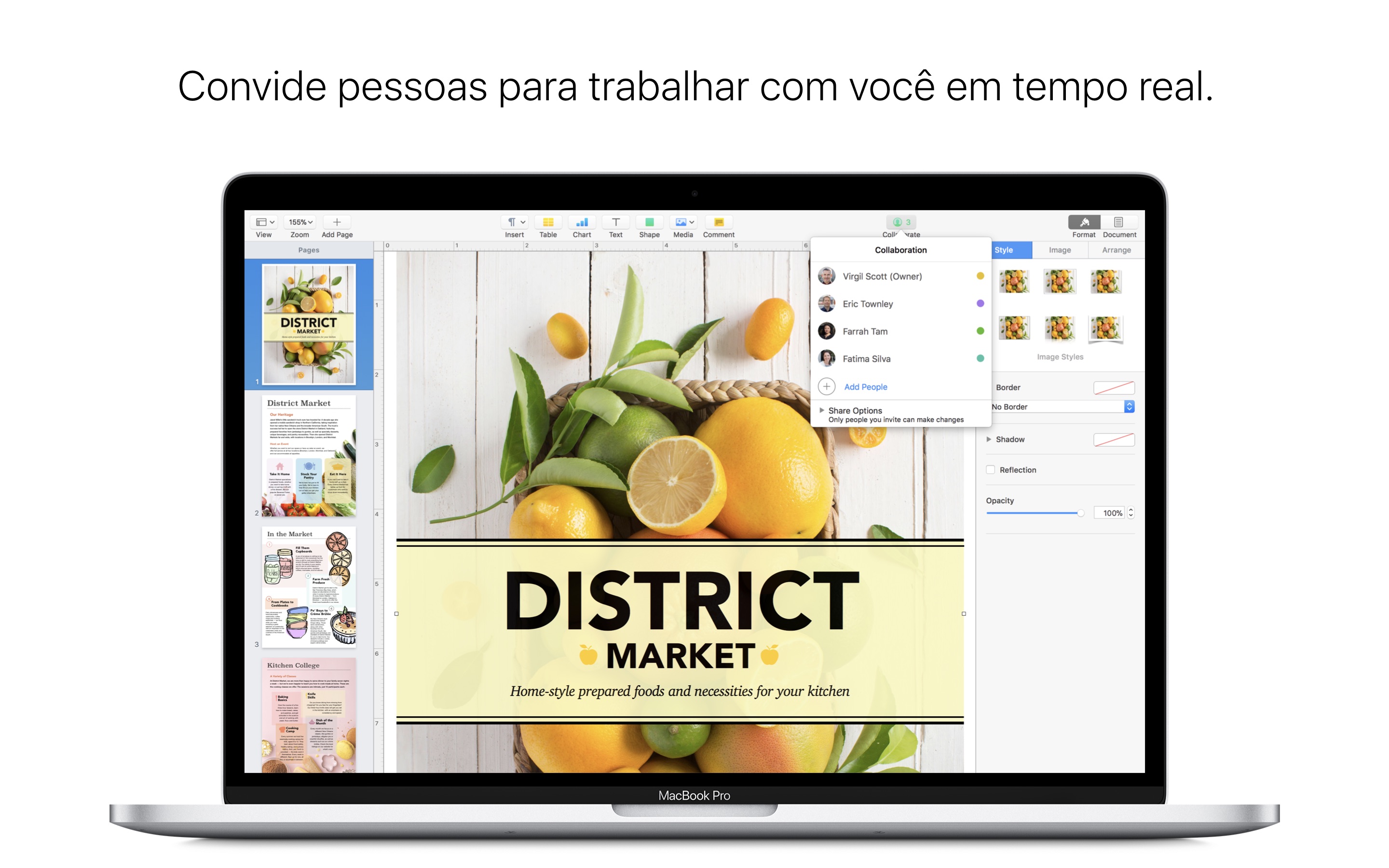 Screenshot do app Pages