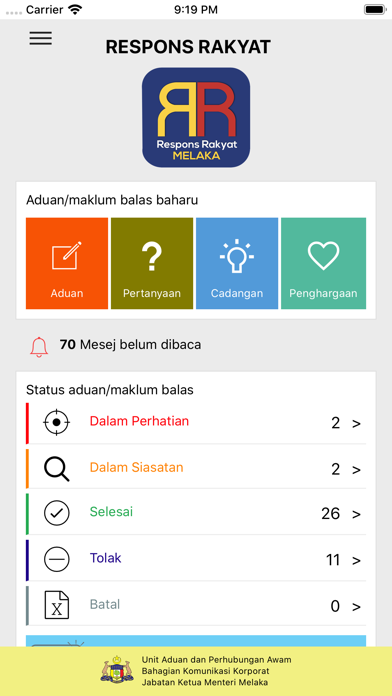 Respons Rakyat Melaka screenshot 3