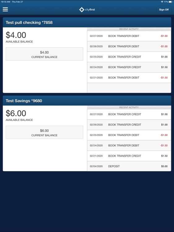 CityFirst Bank DC for iPad