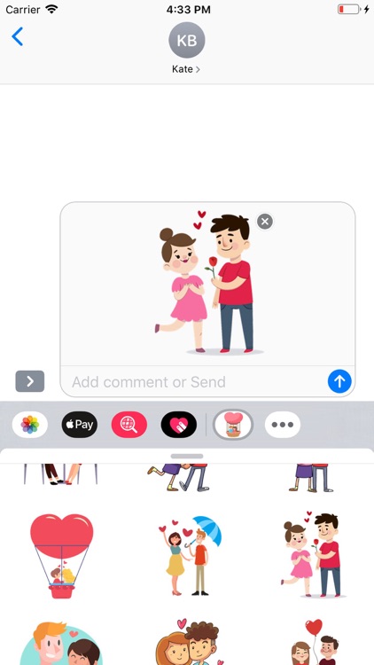 Cute Couple Love Stickers Pack screenshot-7