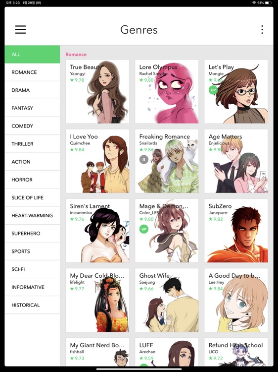 LINE Webtoon for iPad