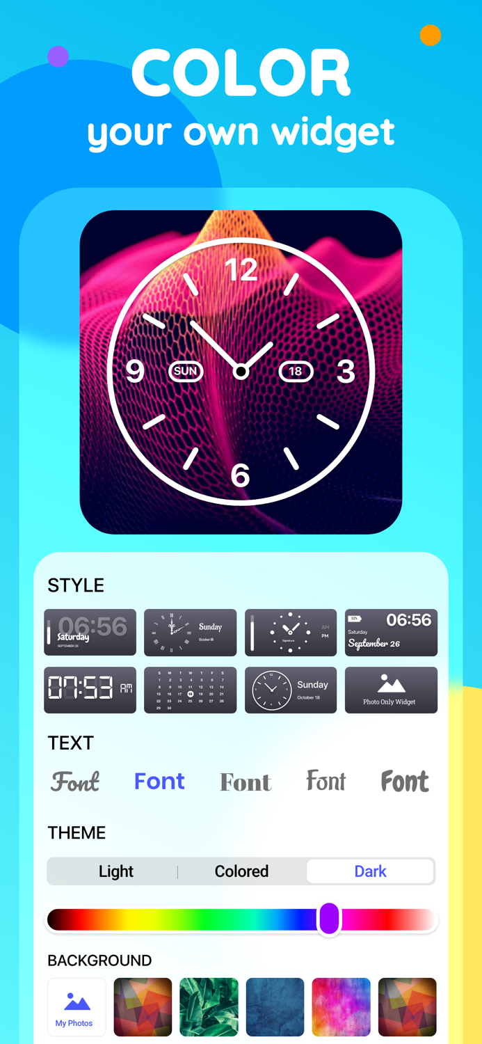 Custom Colorful Widget Maker