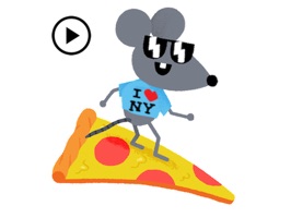 Animated Pizza Rats Sticker