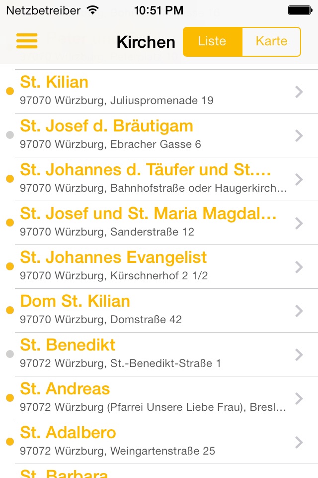 Bistum Würzburg screenshot 2