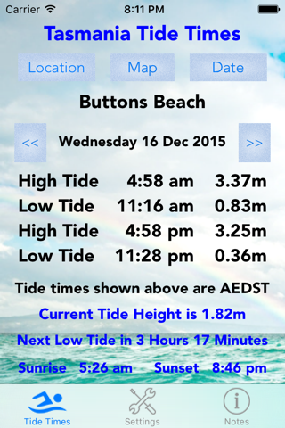 Tasmania Tide Times - náhled