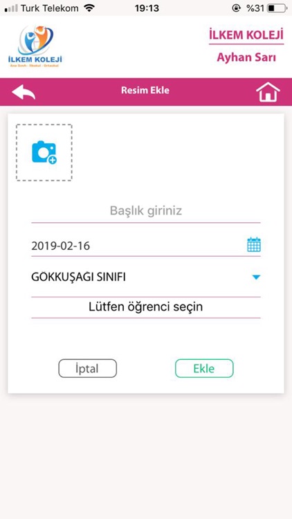 İlkem Koleji Öğrenci Takip