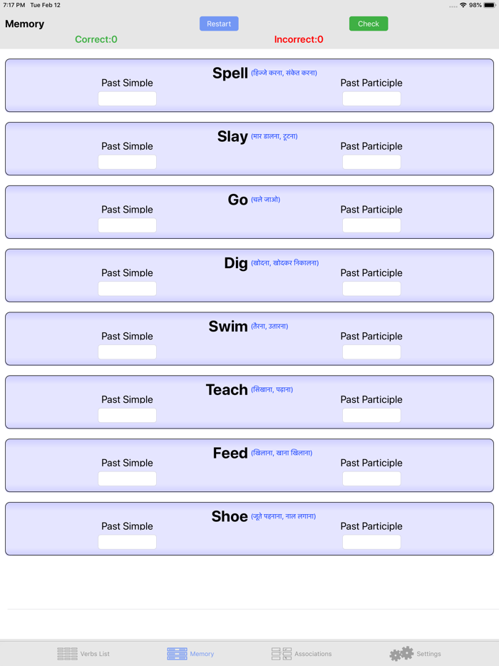 अनियमित क्रियाएं - ENG  iVerbs