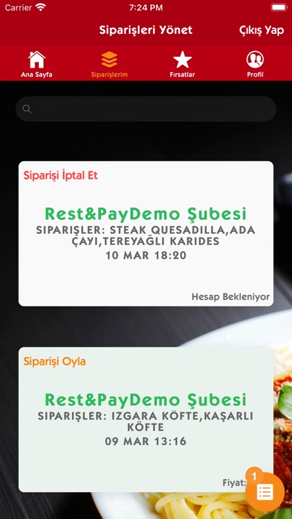 Rest&Pay Kolay Sipariş ver Öde