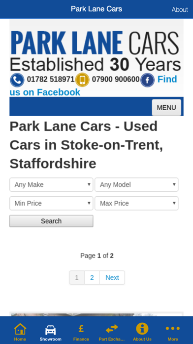 Park Lane Cars App screenshot 2