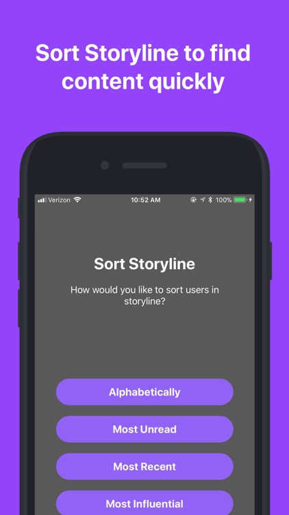 Storyline - Swipe tweets