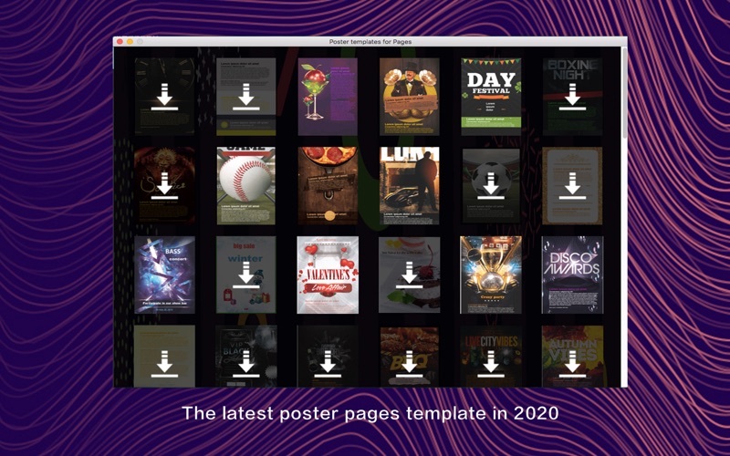 Poster templates for Pages