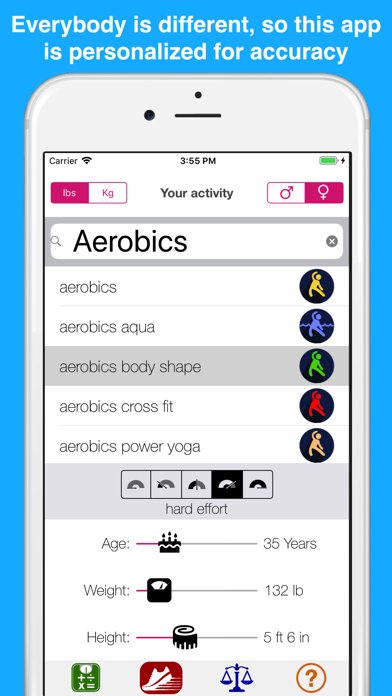 calorie burn calculator - for sports, home, work and other activities Screenshot 2