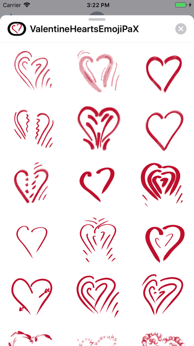 Valentine Hearts Emoji PaX screenshot 4